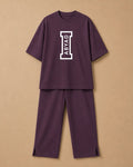Printed T-Shirt & Split-hem Trousers - I