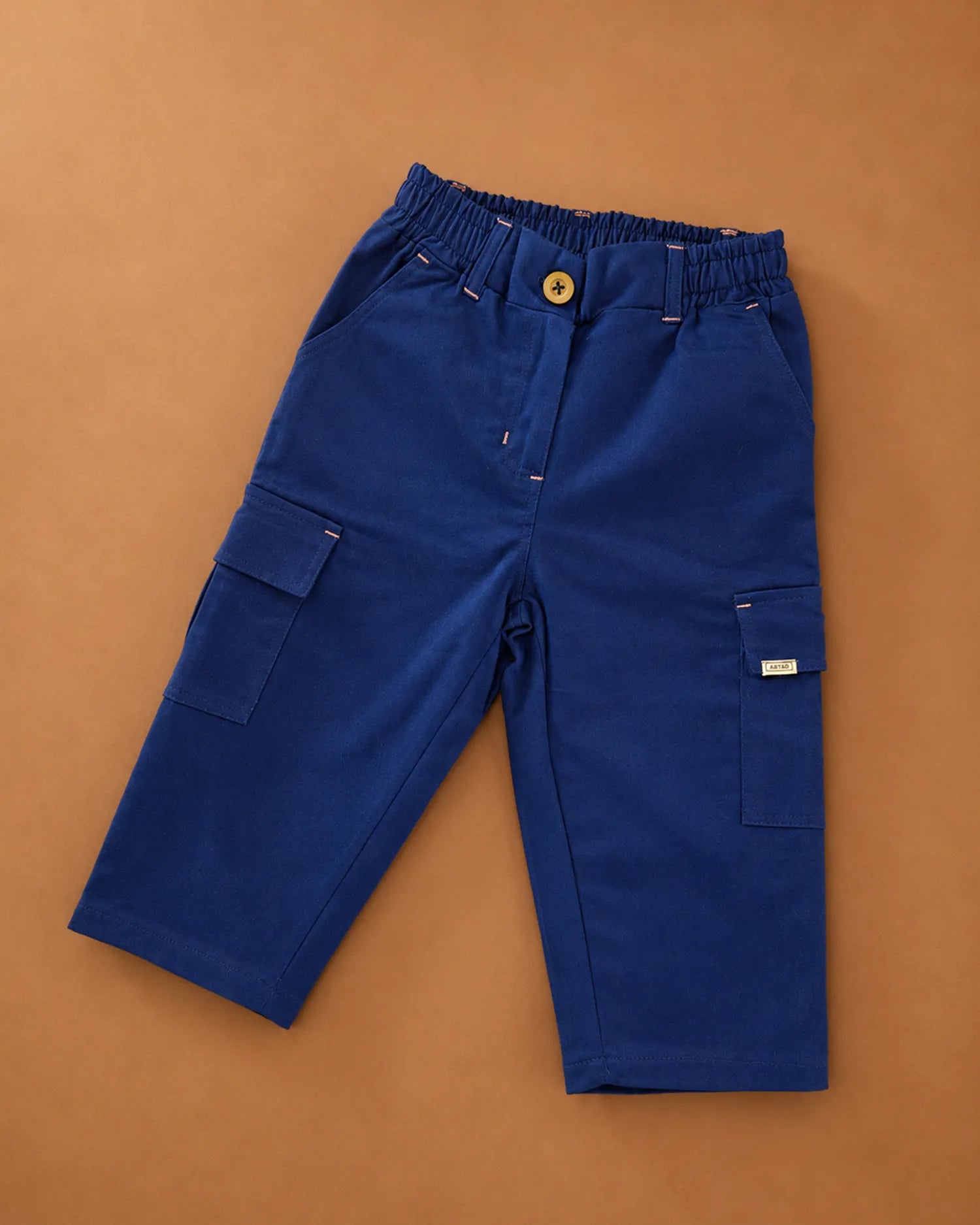 Girls Navy Blush Cargo Pants