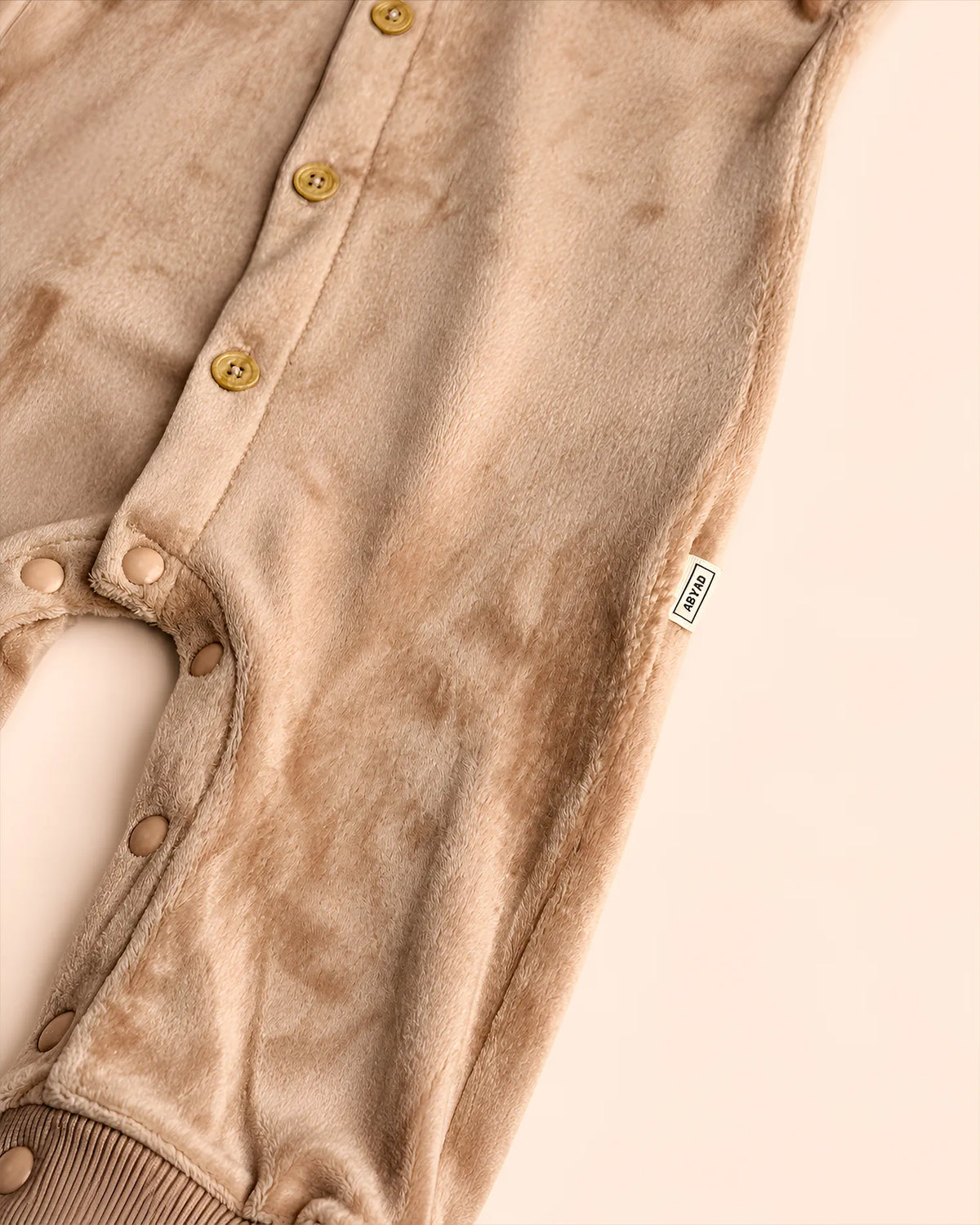 Camel Hooded Velour Romper (Unisex)