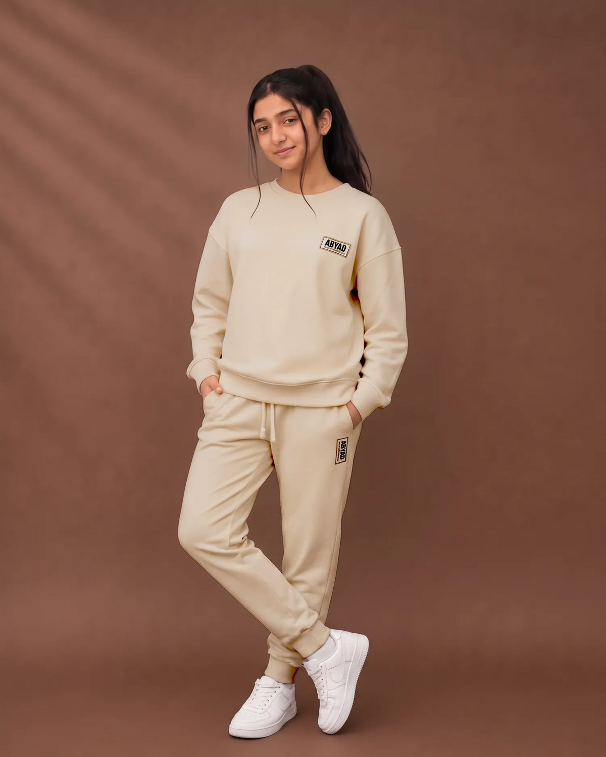 Oversized Non-Fleece Sweatshirt & Regular Fit Joggers