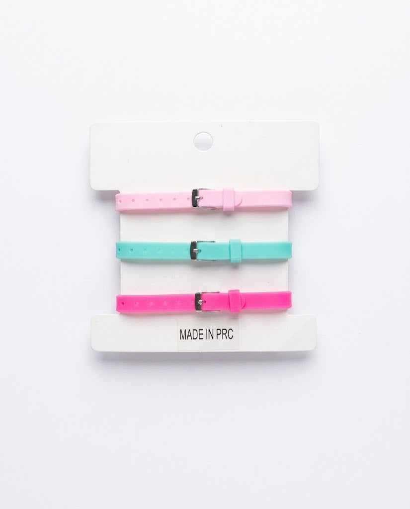 Kawaii Charm Silicone Wristband Trio